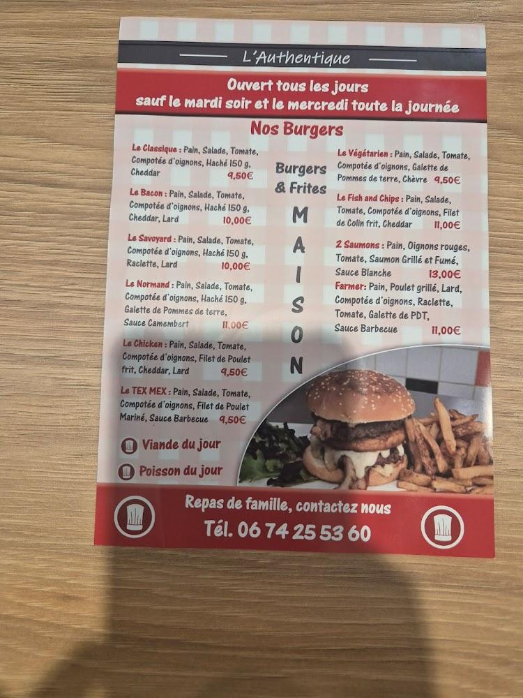 L authentique - Menu Image 4